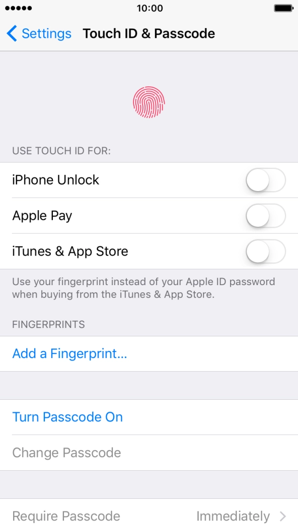 Press Add a Fingerprint... and follow the instructions on the screen to add your fingerprint. Press Add a Fingerprint... and follow the instructions on the screen to add your fingerprint.