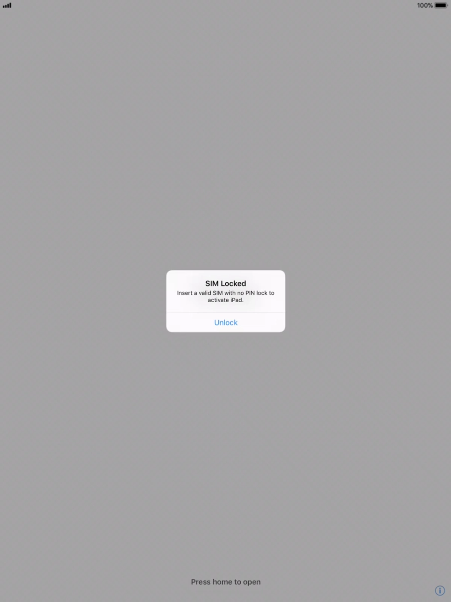 If your SIM is locked, press Unlock. If your SIM is locked, press Unlock.
