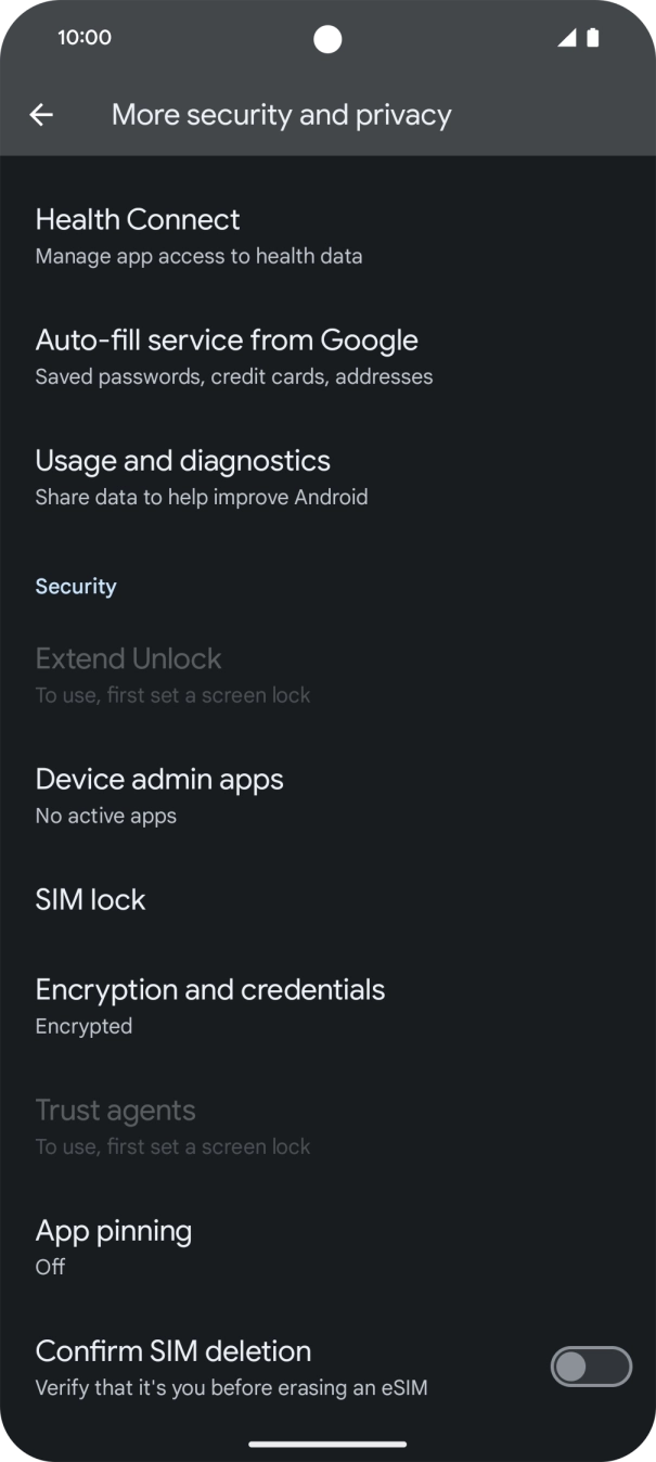 Press SIM lock. Press SIM lock.
