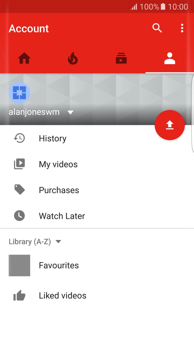 Press the upload icon. Press the upload icon.