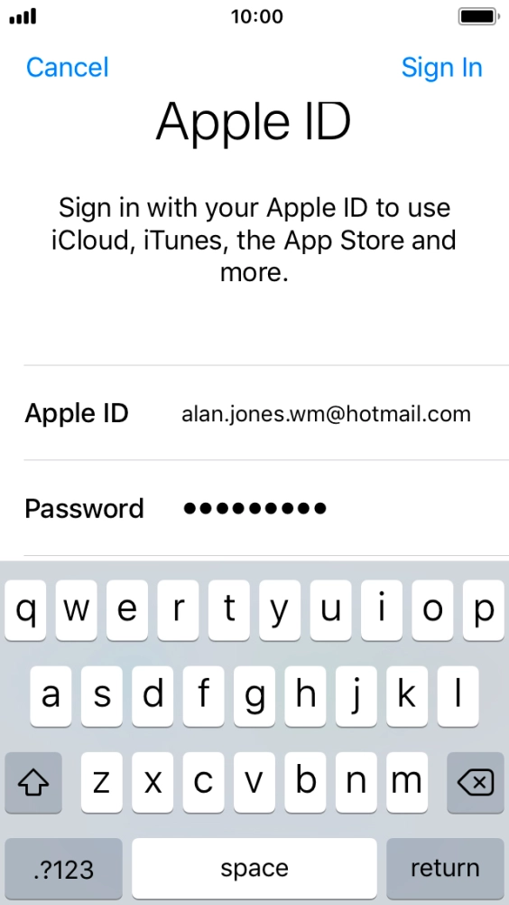 Press Sign In.