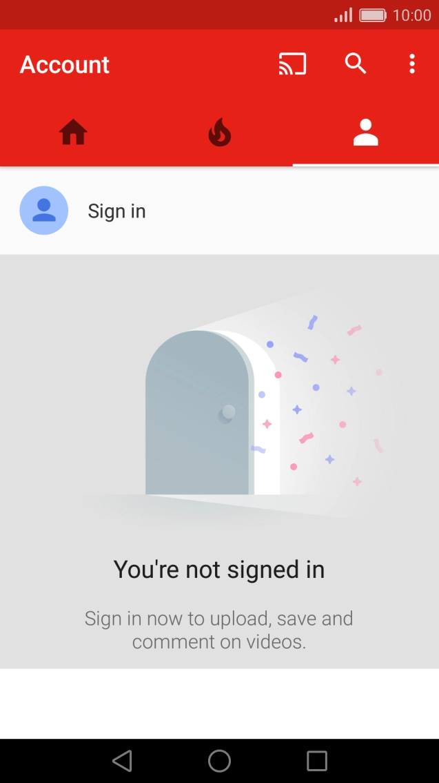 Press Sign in.