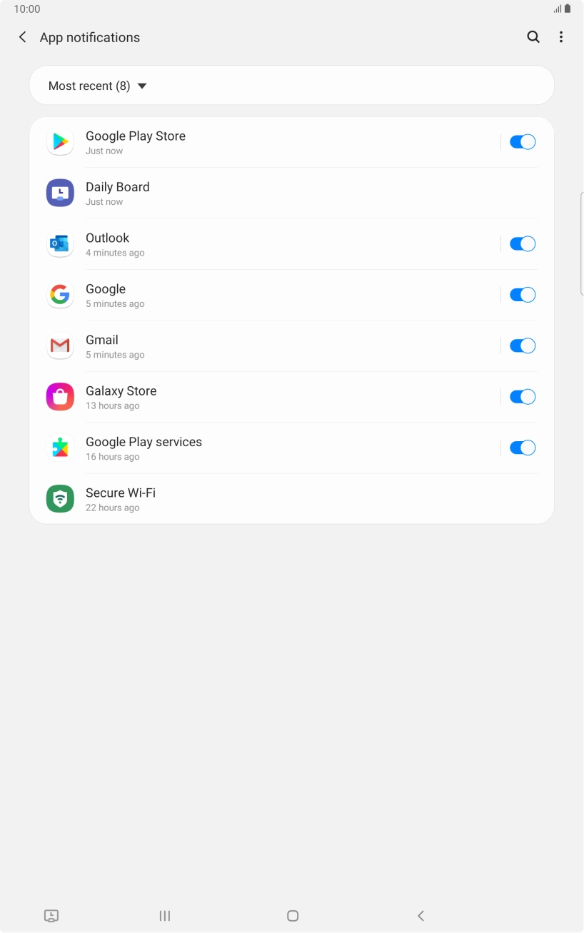 Press the drop down list. Press the drop down list.
