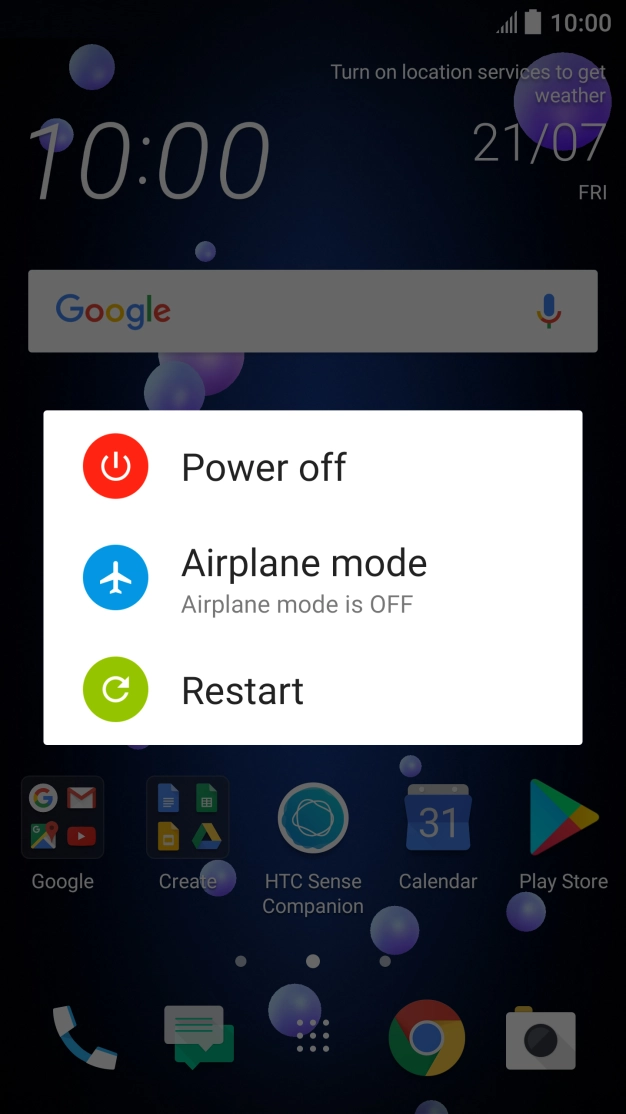 Press Power off.