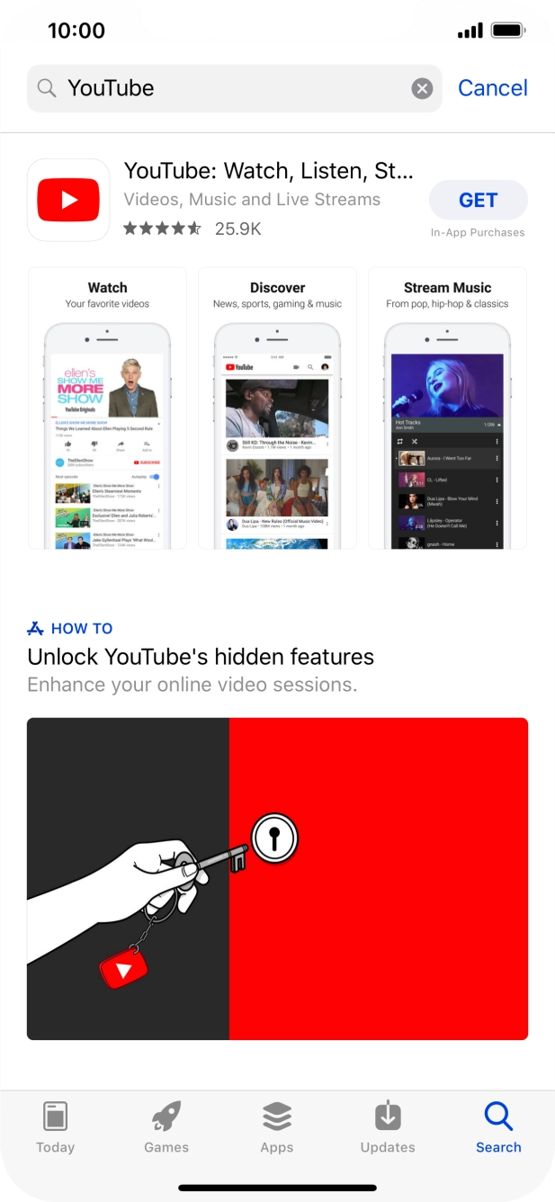 Press YouTube. Press YouTube.