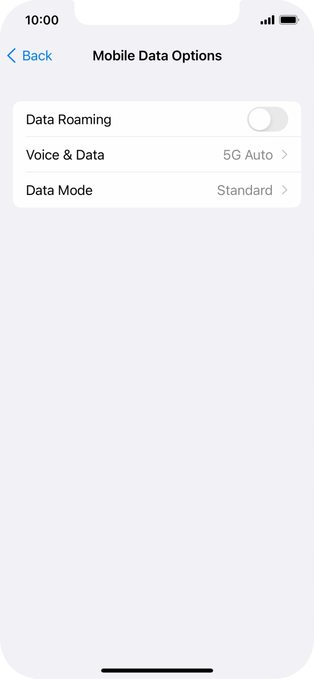 Press Data Mode. Press Data Mode.