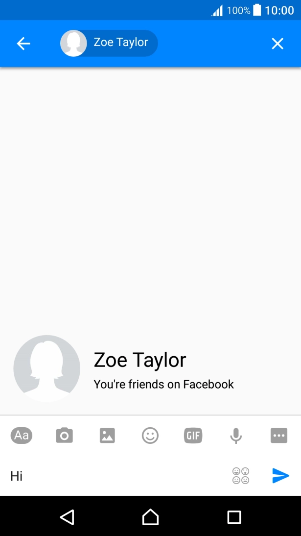 Write the required message and press the send icon.