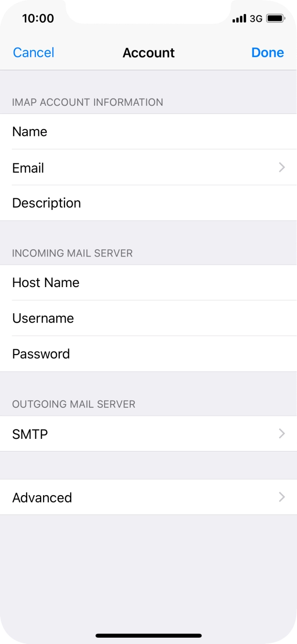Press SMTP.