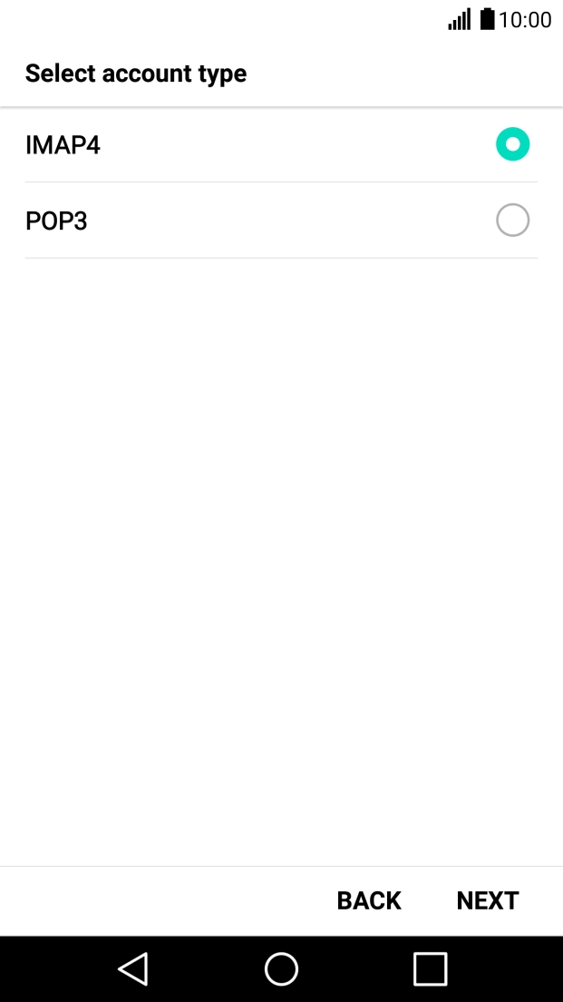 Press POP3. Press POP3.