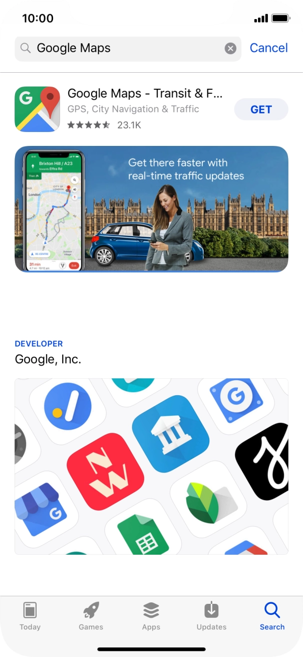 Press Google Maps. Press Google Maps.