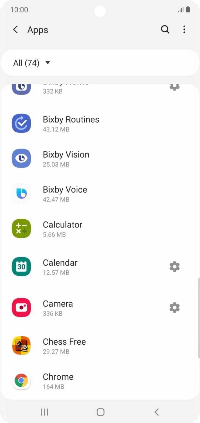 Press the required app. Press the required app.
