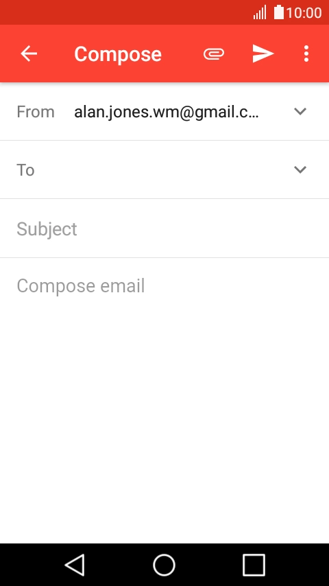 Press the search field and key in the first letters of the recipient's name.