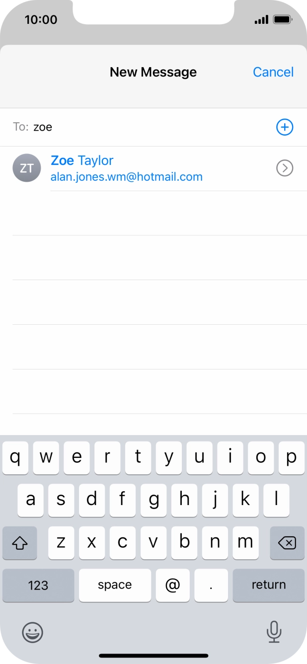 Press the required contact. Press the required contact.