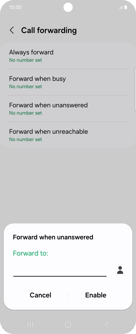 Key in +61101 and press Enable.