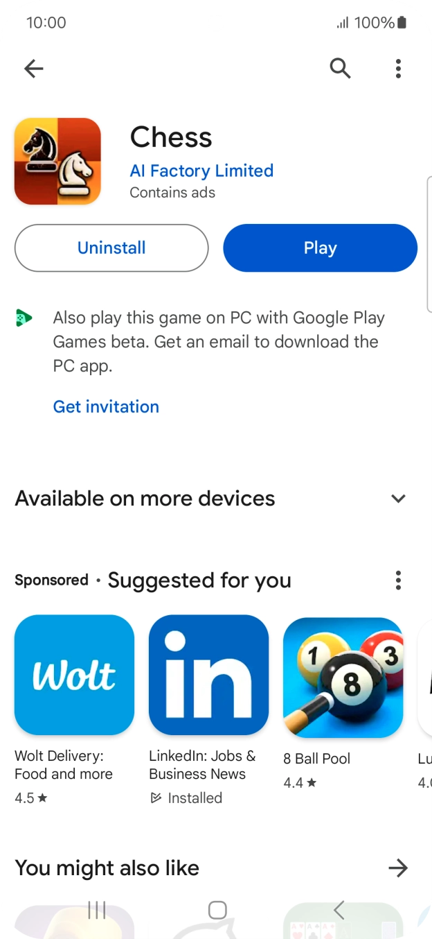 Press the Home key to return to the home screen.