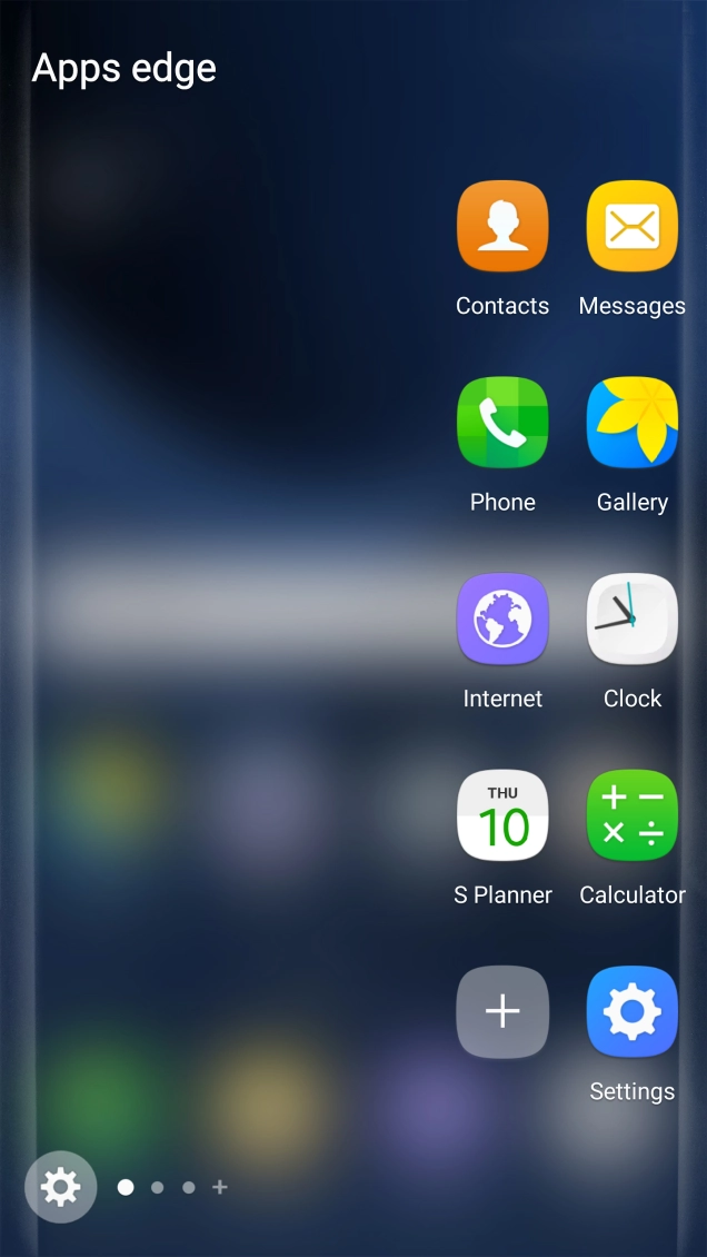 Slide your finger right or left to switch panels.