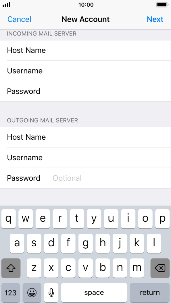 Press Password and key in the password for your Telstra email account. Press Password and key in the password for your Telstra email account.