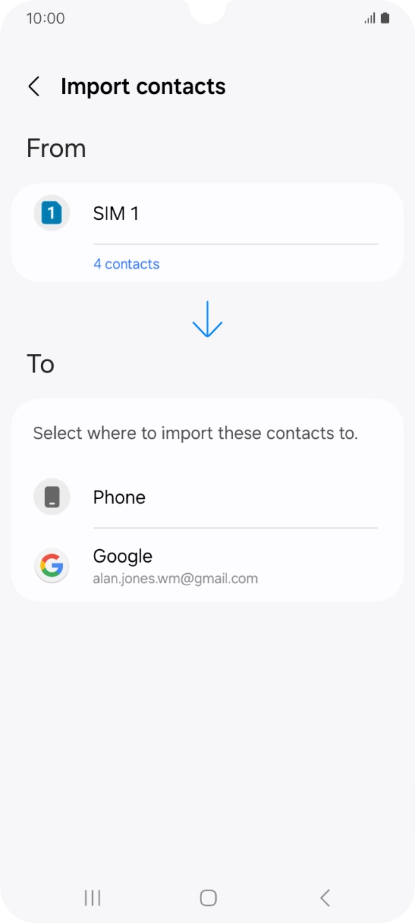 Press the required Google account. Press the required Google account.