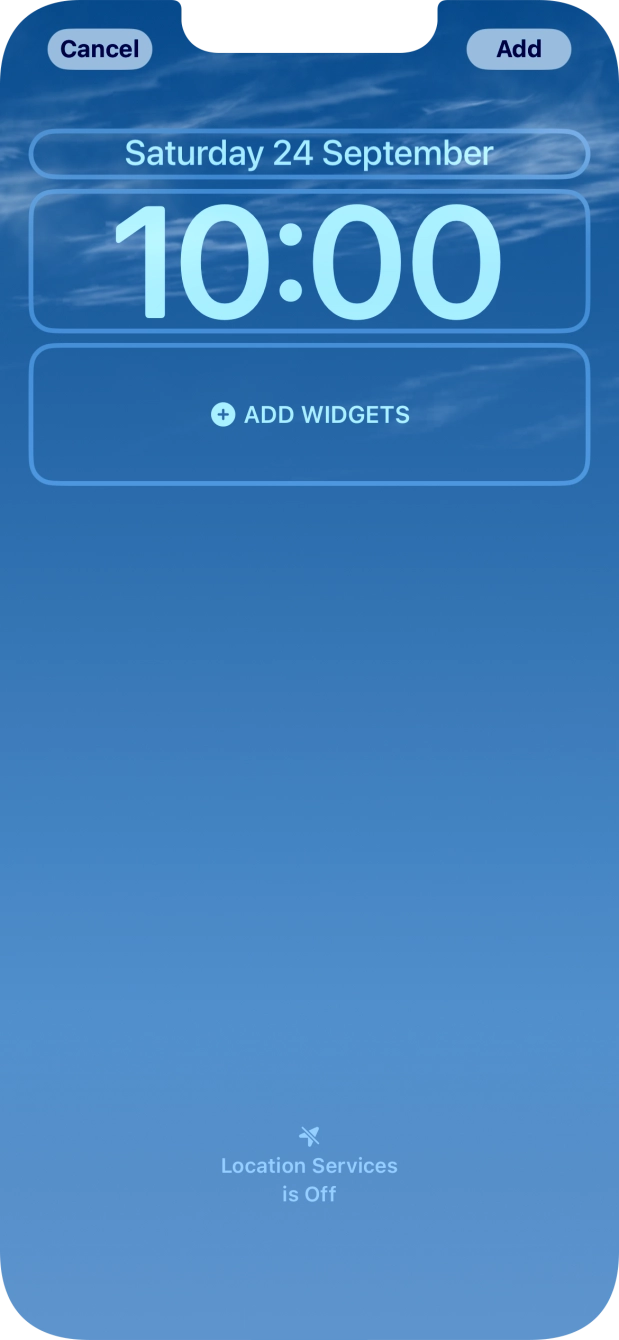 To customise the way the lock screen date is displayed, press the date widget and follow the instructions on the screen to select the required widget display mode.