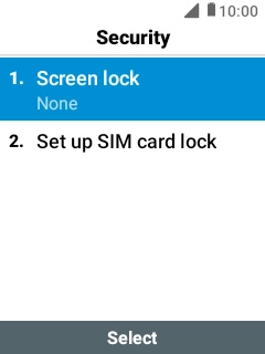 Select Screen lock. Select Screen lock.