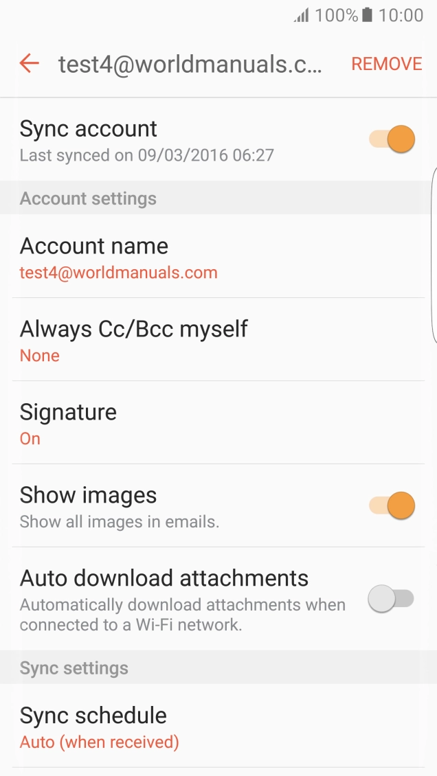 Press Sync account to turn on the function. Press Sync account to turn on the function.