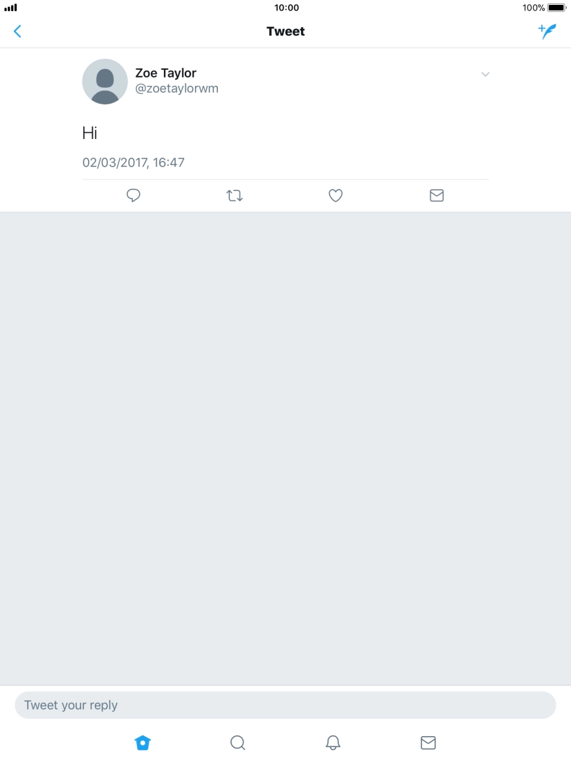 Press the text input field. Press the text input field.