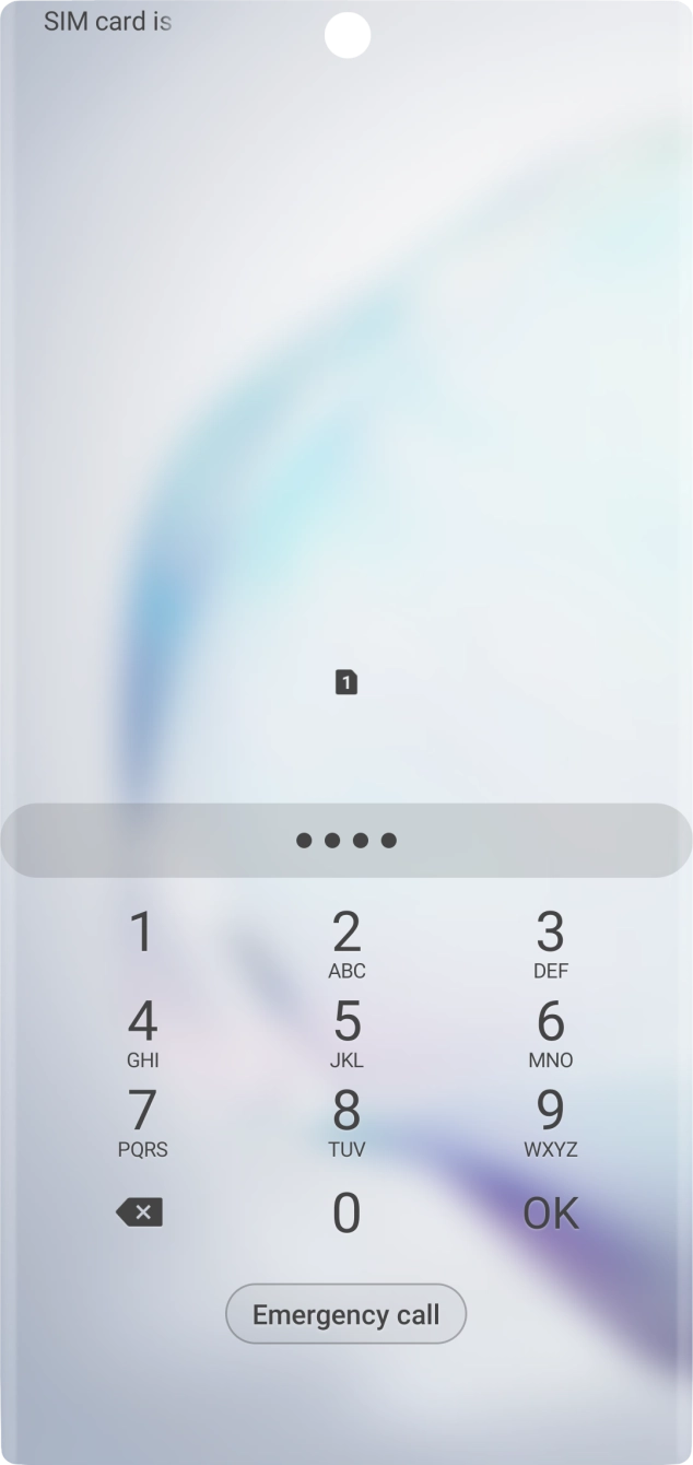 Key in a new four-digit PIN and press OK. Key in a new four-digit PIN and press OK.