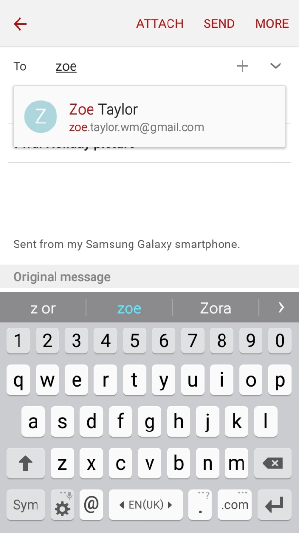 Press the required contact.