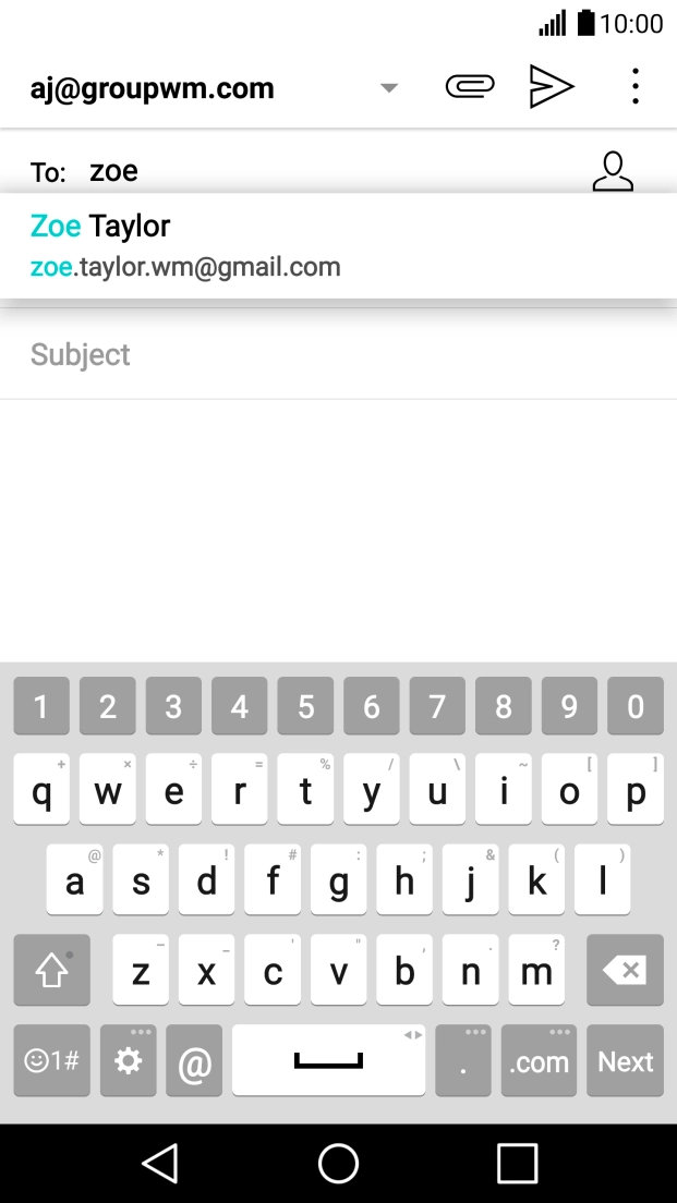 Press the required contact. Press the required contact.