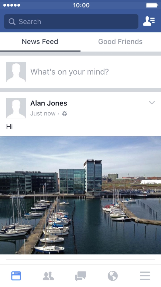 Press the text input field. Press the text input field.