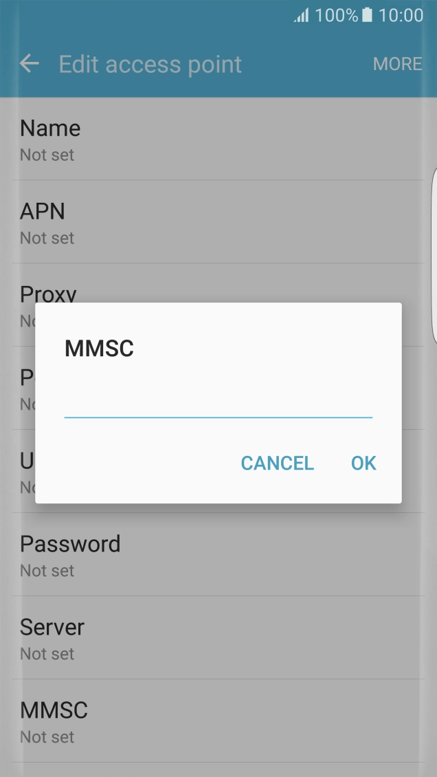 Key in http://mmsc.telstra.com:8002 and press OK.