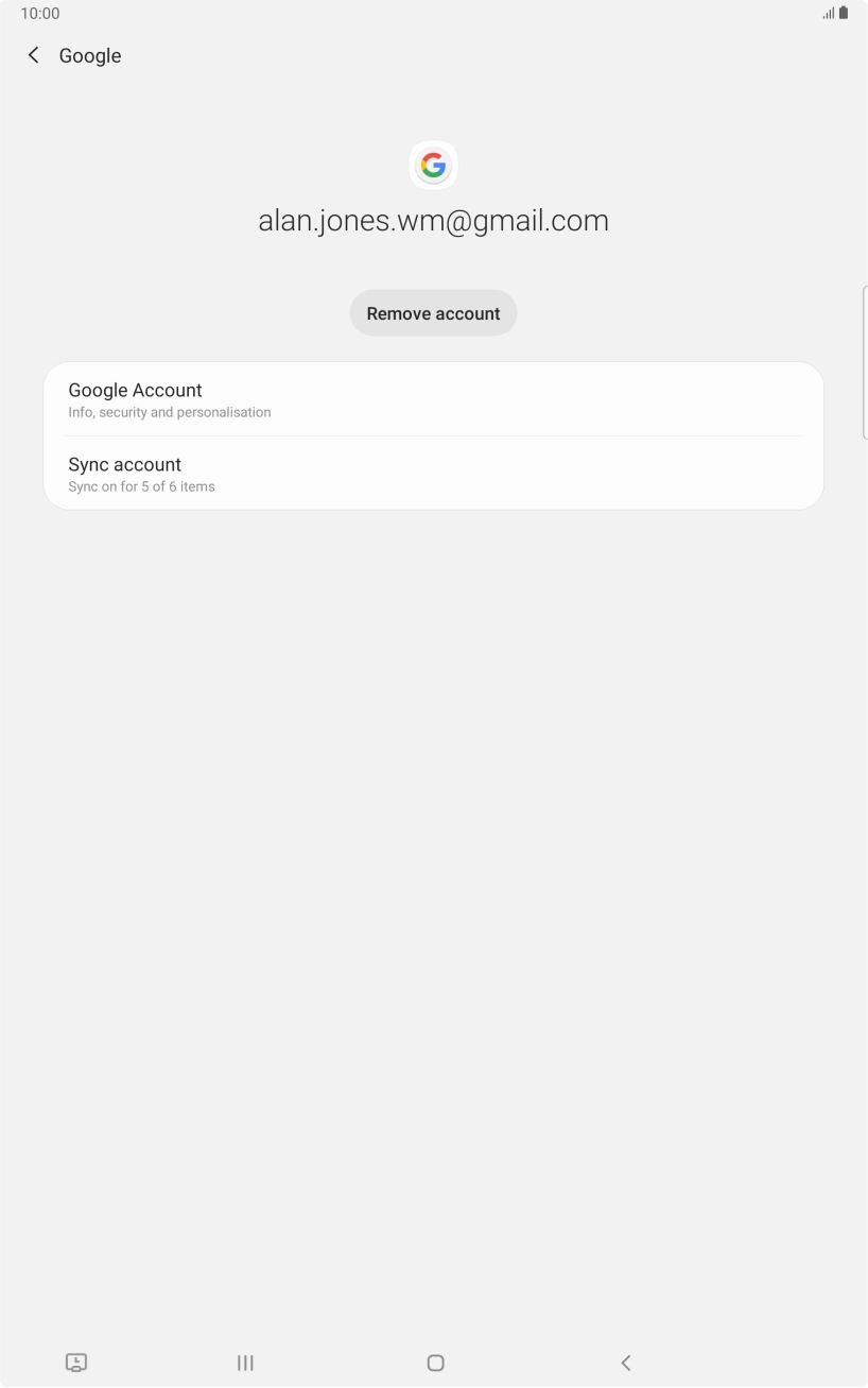 Press Sync account. Press Sync account.
