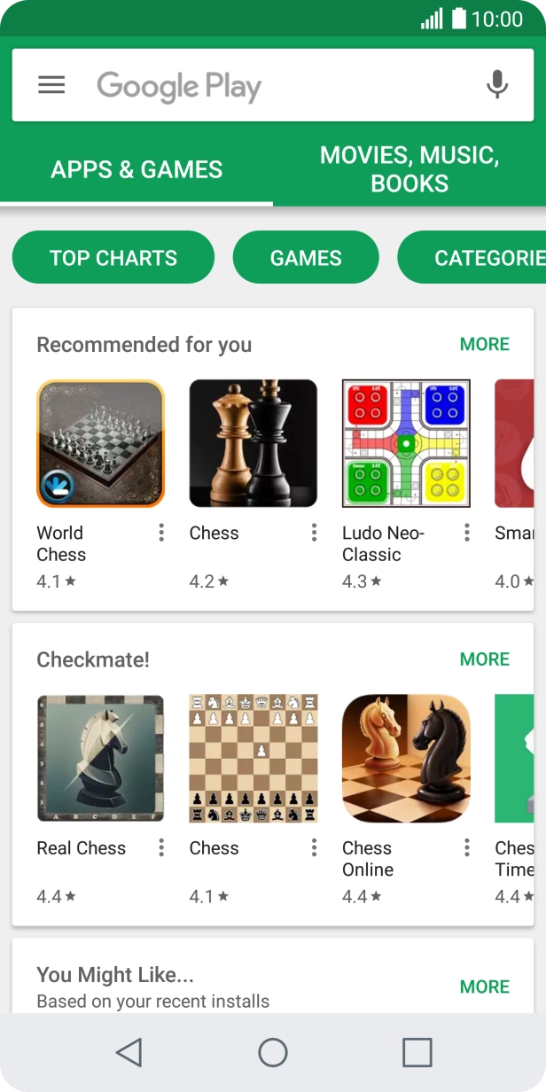 Press the search field. Press the search field.