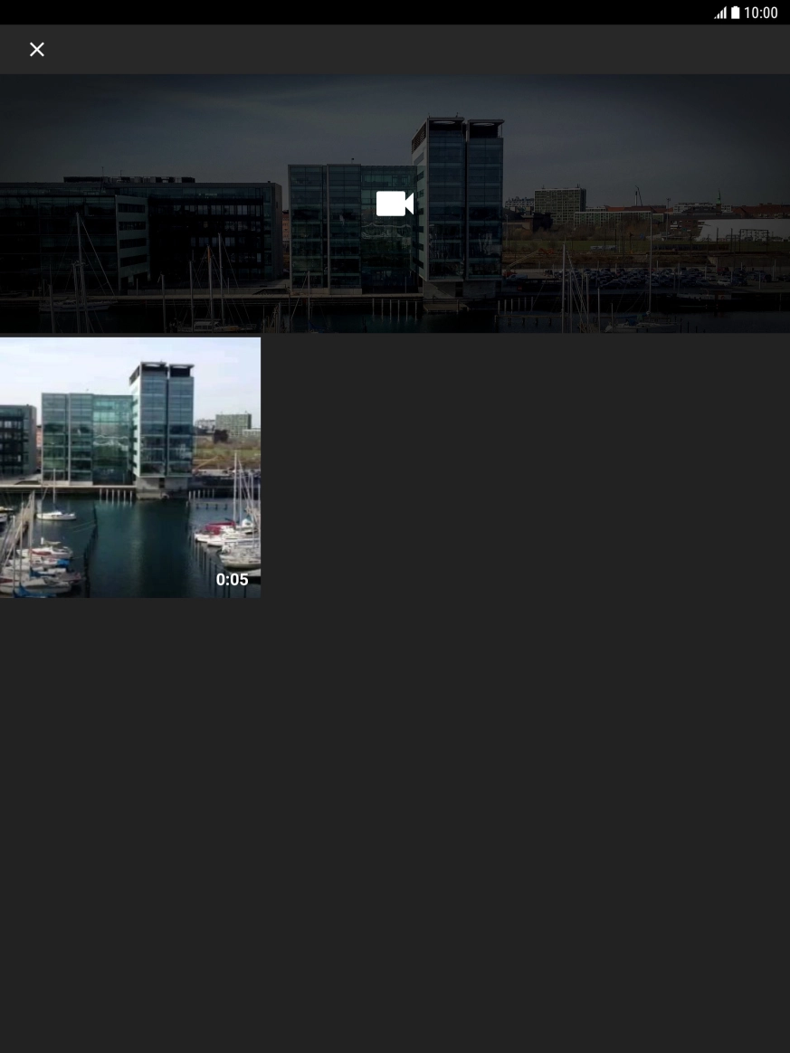 Press the required video clip. Press the required video clip.