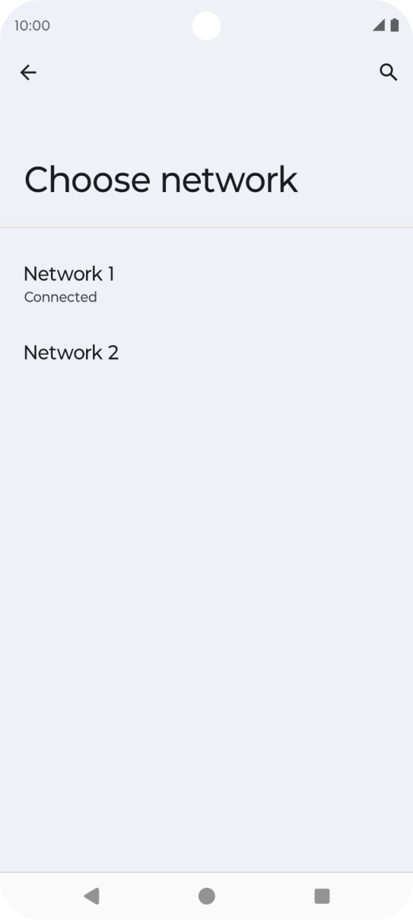 Press the required network. Press the required network.