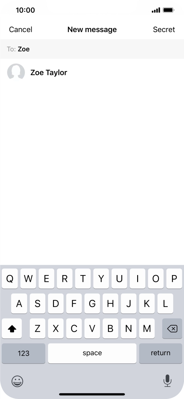 Press the required contact. Press the required contact.