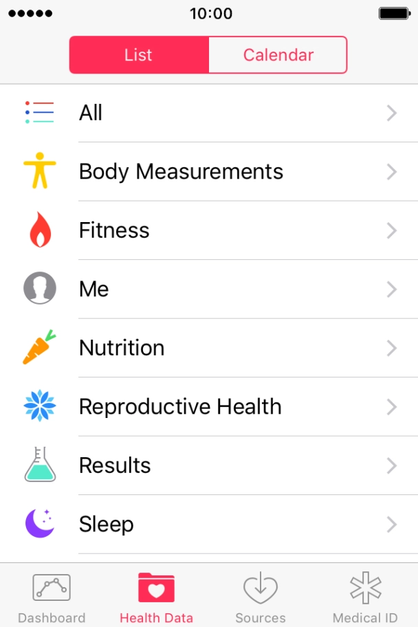 Press the required category. Press the required category.