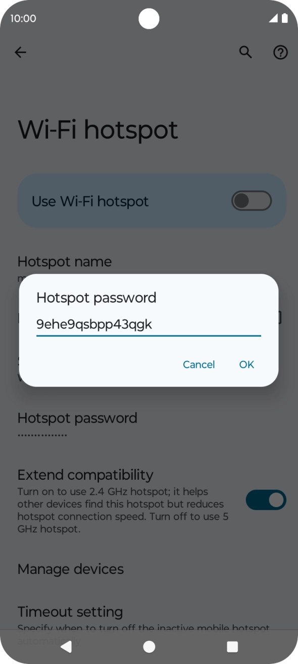 Key in the required password and press OK.