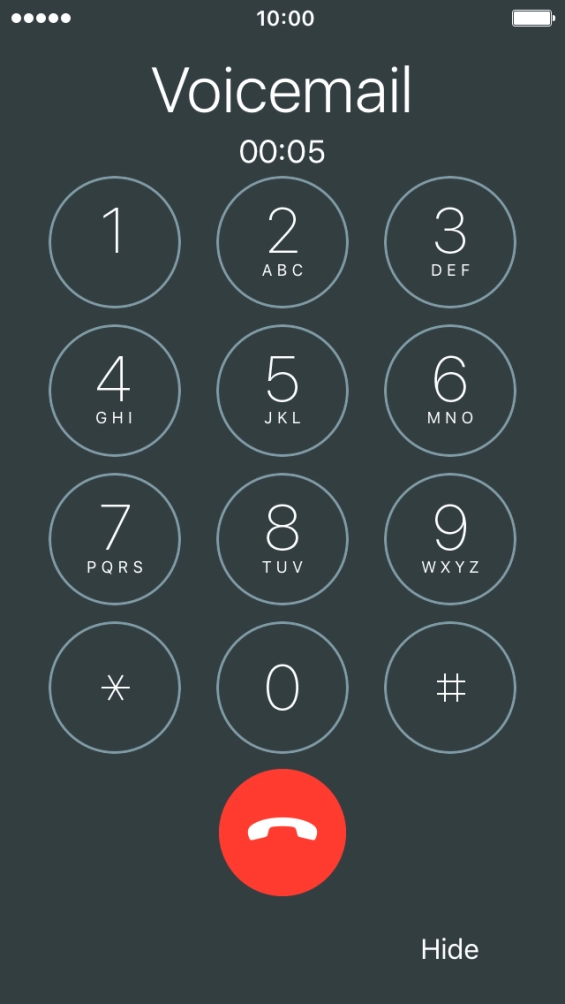 Press the end call icon to end the call. Press the end call icon to end the call.