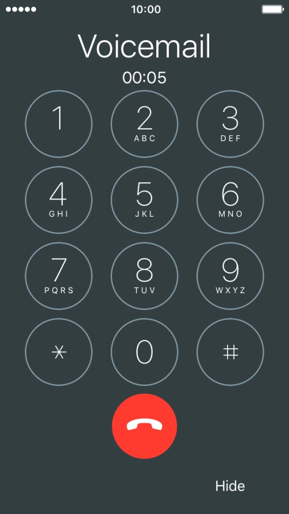 Press the end call icon to end the call. Press the end call icon to end the call.