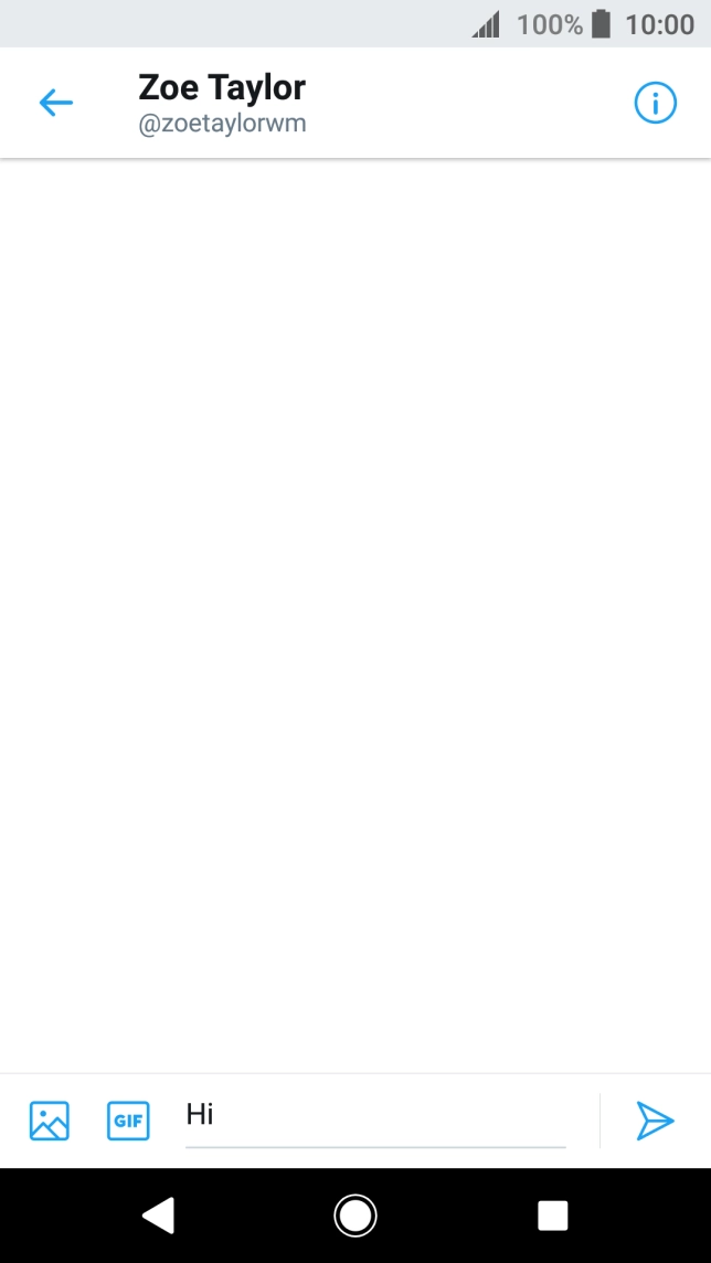 Write the required message and press the send icon.