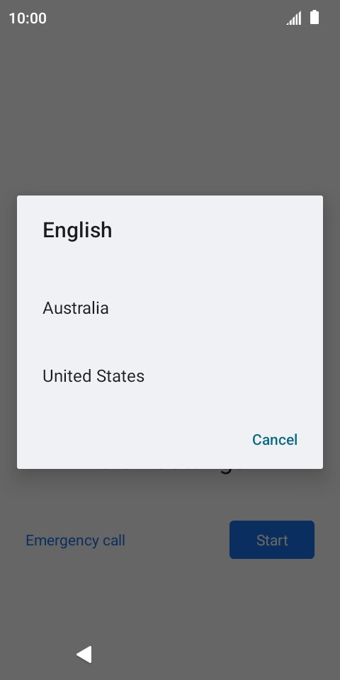 Press the required region.