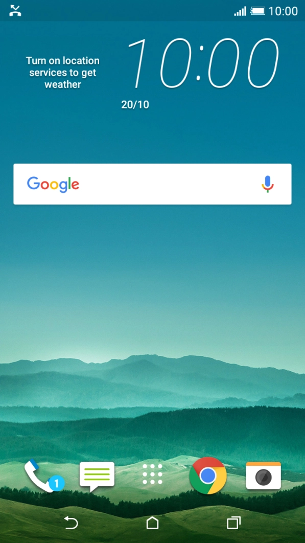 The missed calls icon shows that you have one or more missed calls.