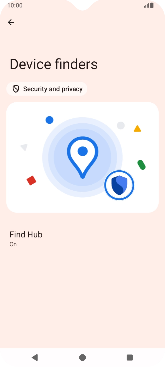 Press Find Hub. Press Find Hub.