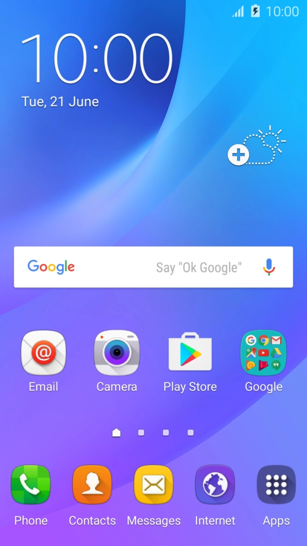 Press the Home key to return to the home screen.