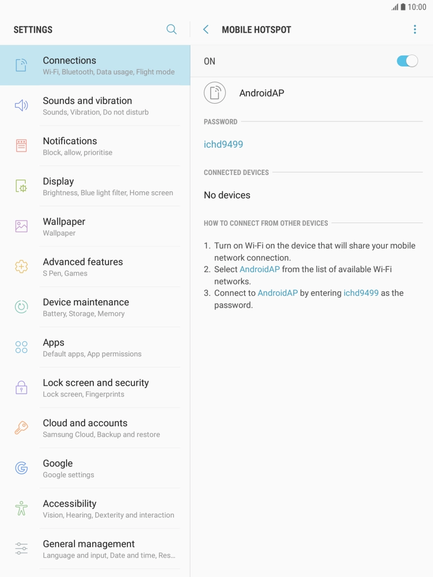 Press the Home key to return to the home screen.