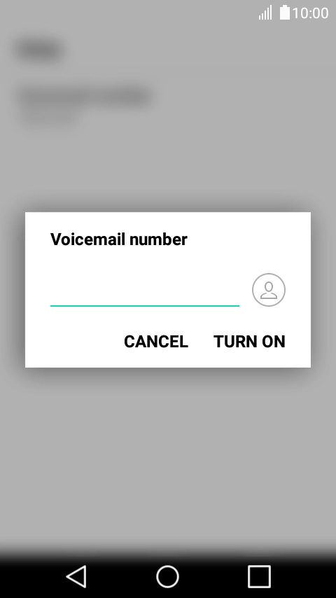 Key in +61101 and press TURN ON.