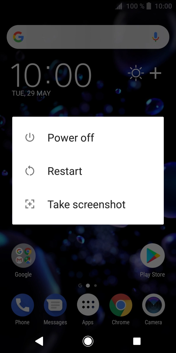 Press Power off. Press Power off.
