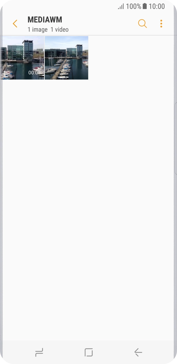 Press and hold the required picture or video clip.