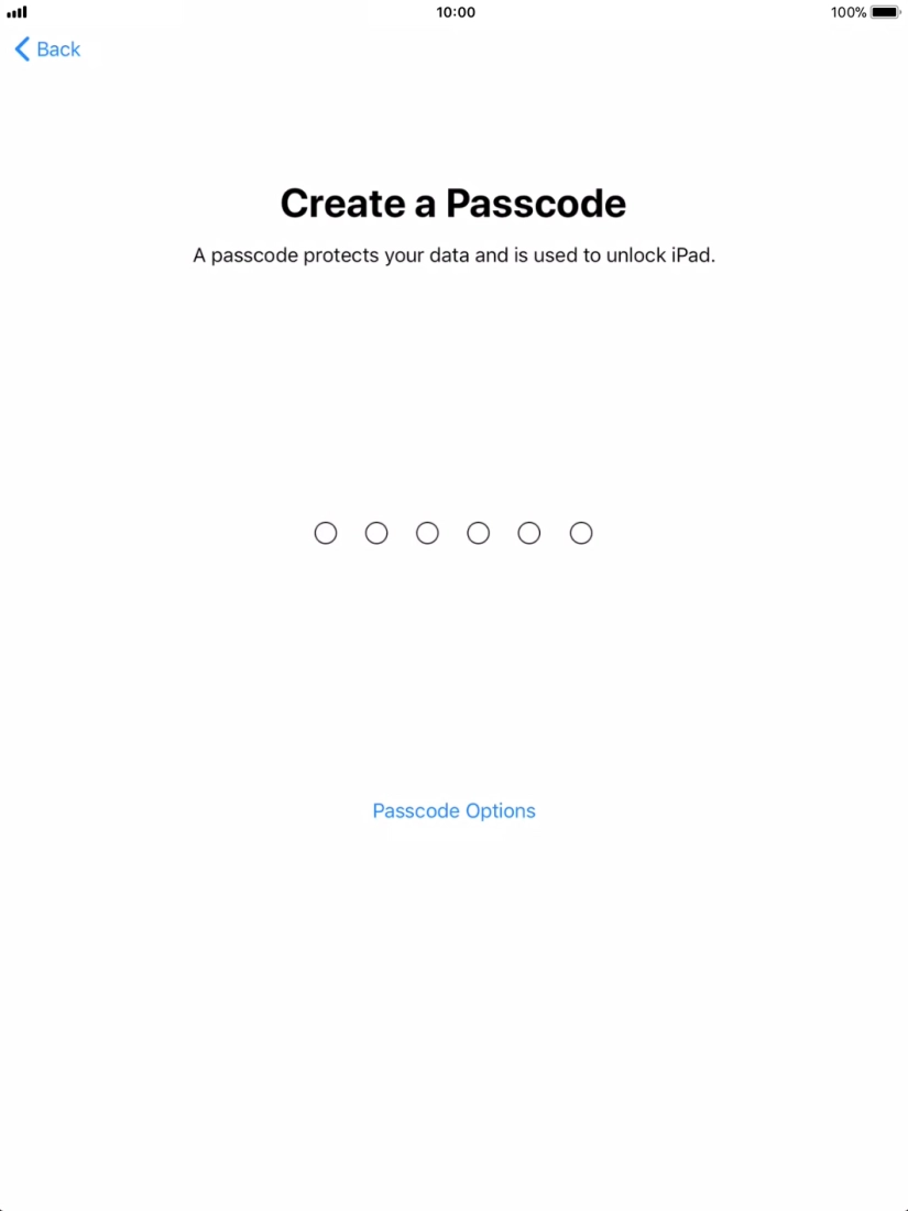 Press Passcode Options. Press Passcode Options.